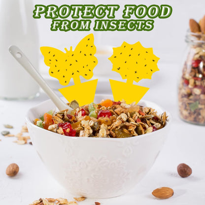 Fruit Fly Traps Indoor Fungus Gnat Trap 48PCS for Plants Yellow Houseplants Outdoor Use Insect Sticky