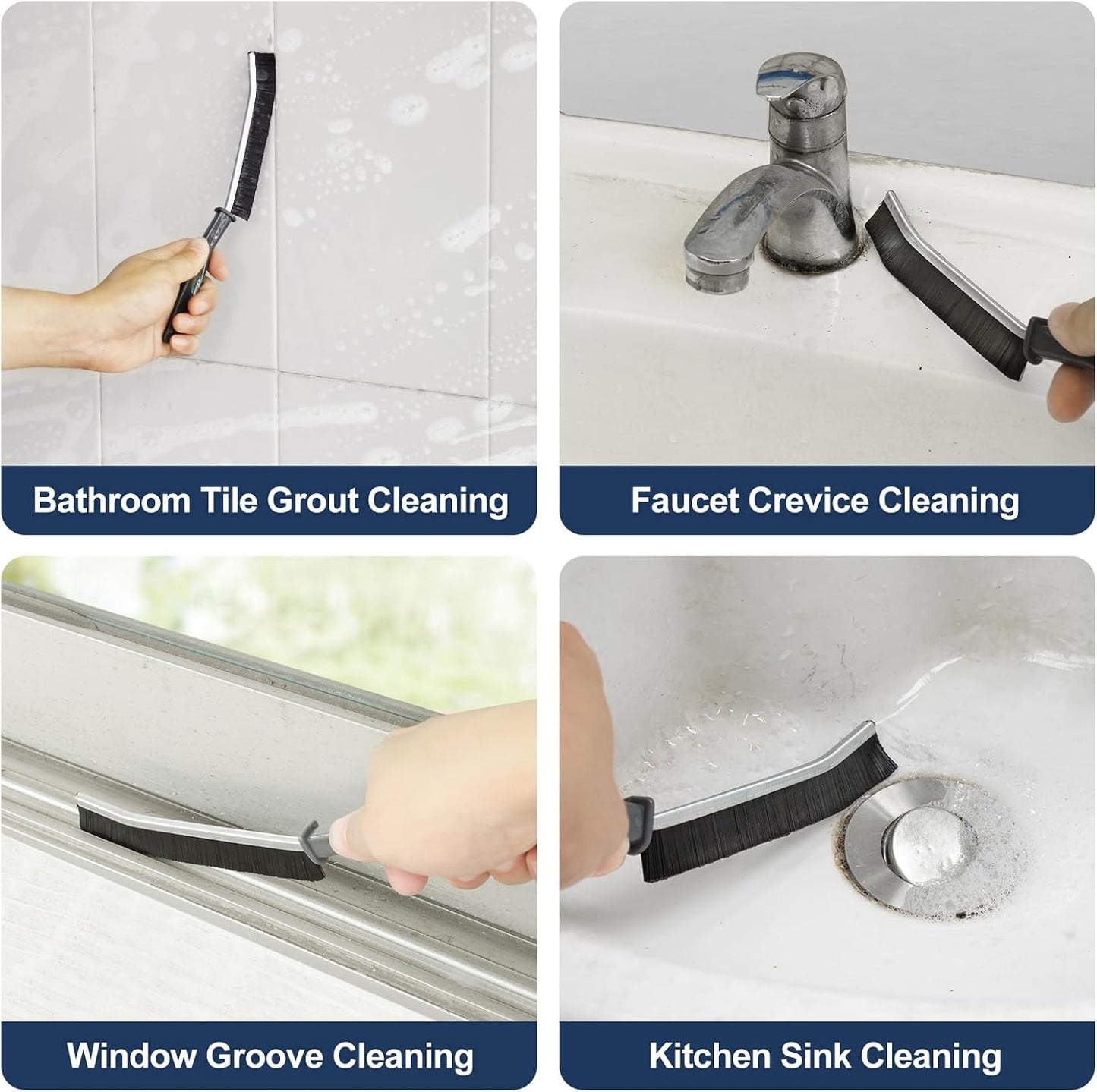 Hard Bristled Crevice Cleaning Brush Bathroom Gap Cleaning Brush | Thin Grout Brush