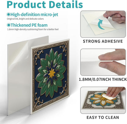 Peel and Stick Backsplash Tile Sticker for Kitchen and Bathroom Walls - 24 Removable 5.9"x5.9" Tiles, Waterproof