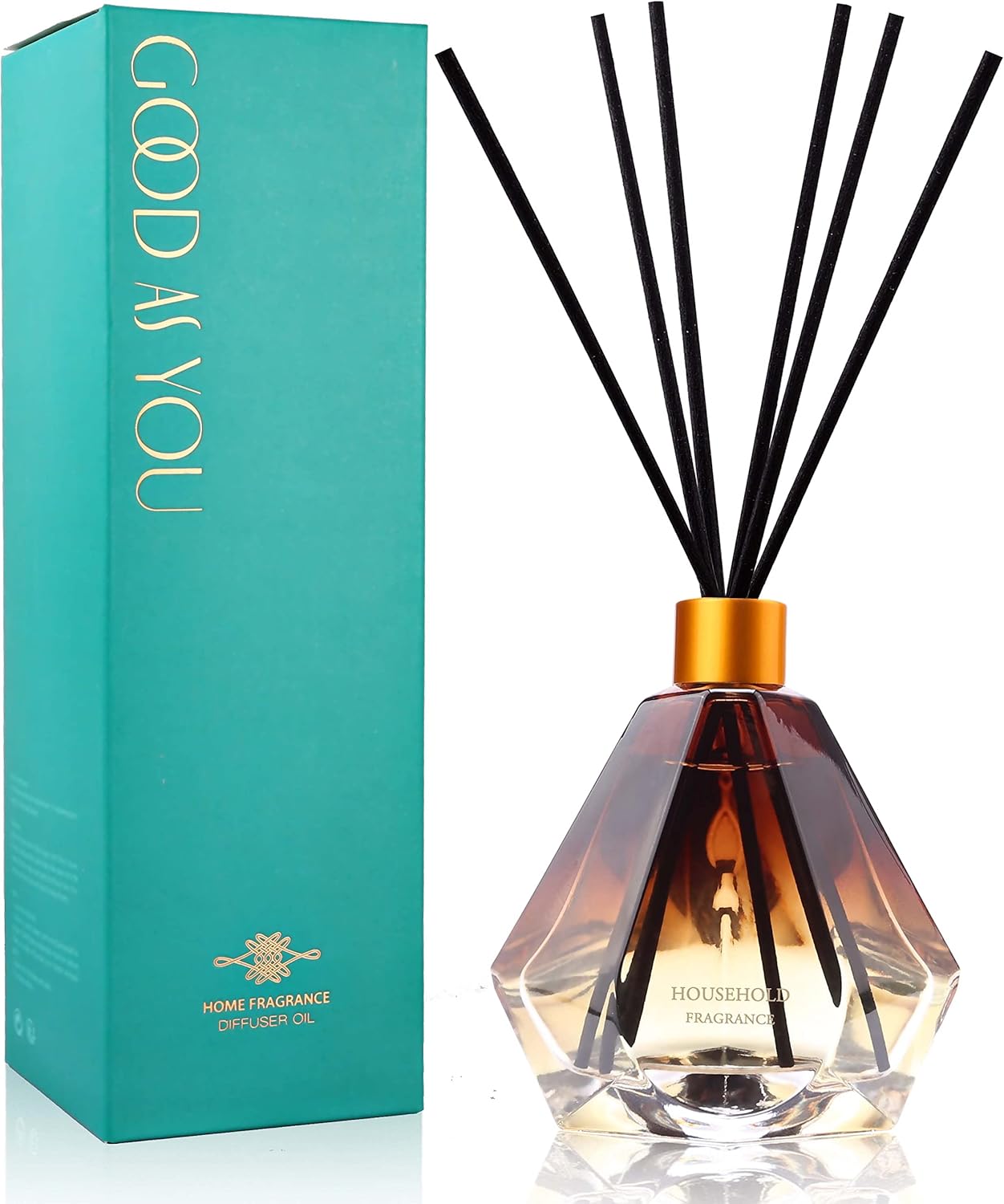 Reed Diffuser Set French Lavender Scent for Bathroom Accessories Shelf Decor & Air Fresheners, Sticks Defusers with 3.4 fl oz Essential Oils | Home Fragrance & Essentials