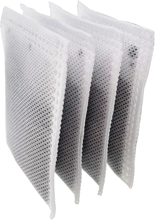 4 Pack Activated Charcoal Odor Absorbing Filter Refill Deodorizer Compatible with iTouchless Trash Cans 8 Gallon and Larger