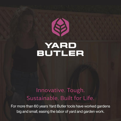 Yard Butler Heavy Duty Wall-Mounted Hose Hanger - Garden Hose Holder for Convenient Organization - Holds up to 125 Feet - Powder Coated Steel - Heavy Duty Bracing - Classic Design, Green