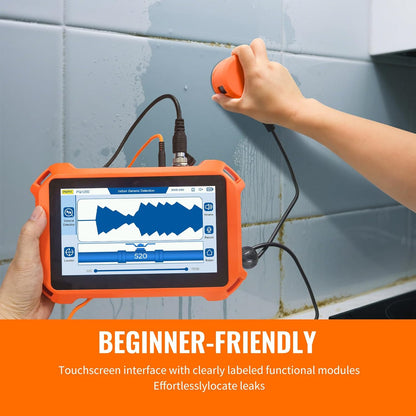 Underground Water Leak Detectors for Home PQ125A Wall Pipe Water Leakage Detection with Touchscreen Earphone and Carrying Case Multi Sensor Acoustic Pipeline Sound Intensifier