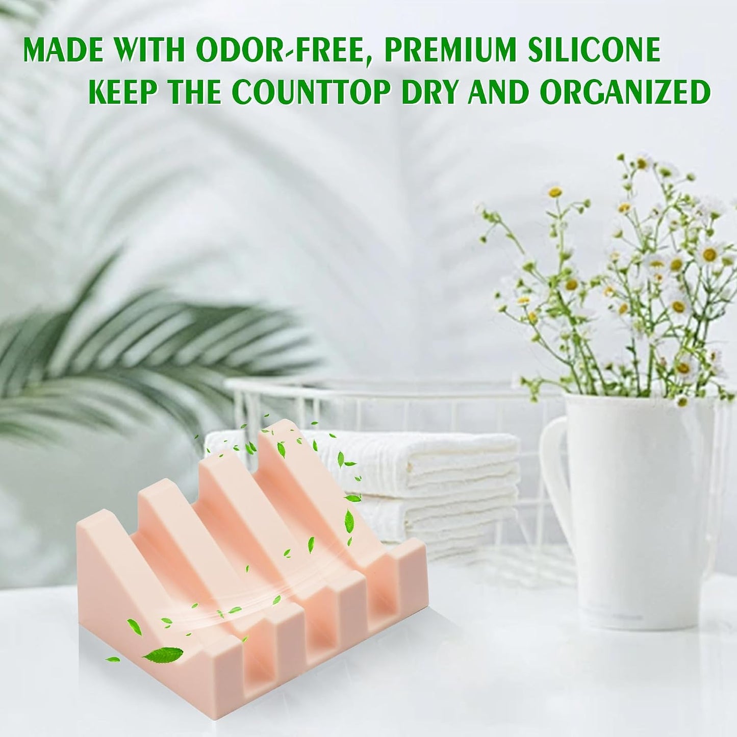 Soap Dish Holder for Shower with Suction Cup, Silicone Soap Holder & Saver Self-Draining Bar Soap Dish Keeps Soap Dry for Bathroom, Kitchen, Bathtub, Extends Soap Life (Black-1Pack)