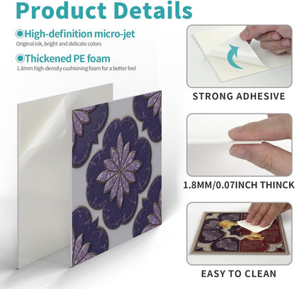 Peel and Stick Backsplash Tile Sticker for Kitchen and Bathroom Walls - 24 Removable 5.9"x5.9" Tiles, Waterproof