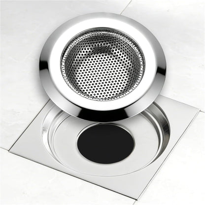 Bathtub Drain Strainer，2.87 inch Bathtub Floor Shower Hair Drain Catcher Cover, Stainless Steel Bathroom Sink Strainer Filter Basket for Bathroom Sink, Wash Basin
