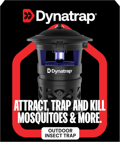 Dynatrap DT1130SR 1/2 Acre Mosquito & Flying Insect Outdoor Trap and Killer – Kills Mosquitoes, Flies, Wasps, Gnats, & Other Flying Insects - Bug Zapper Alternative – Black