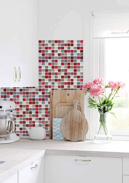 Yoillione Peel and Stick Backsplash for Kitchen: Self Adhesive Wall Tiles for Bathroom - Vinyl Thick Back Splash Tile (10, Light Coffee)
