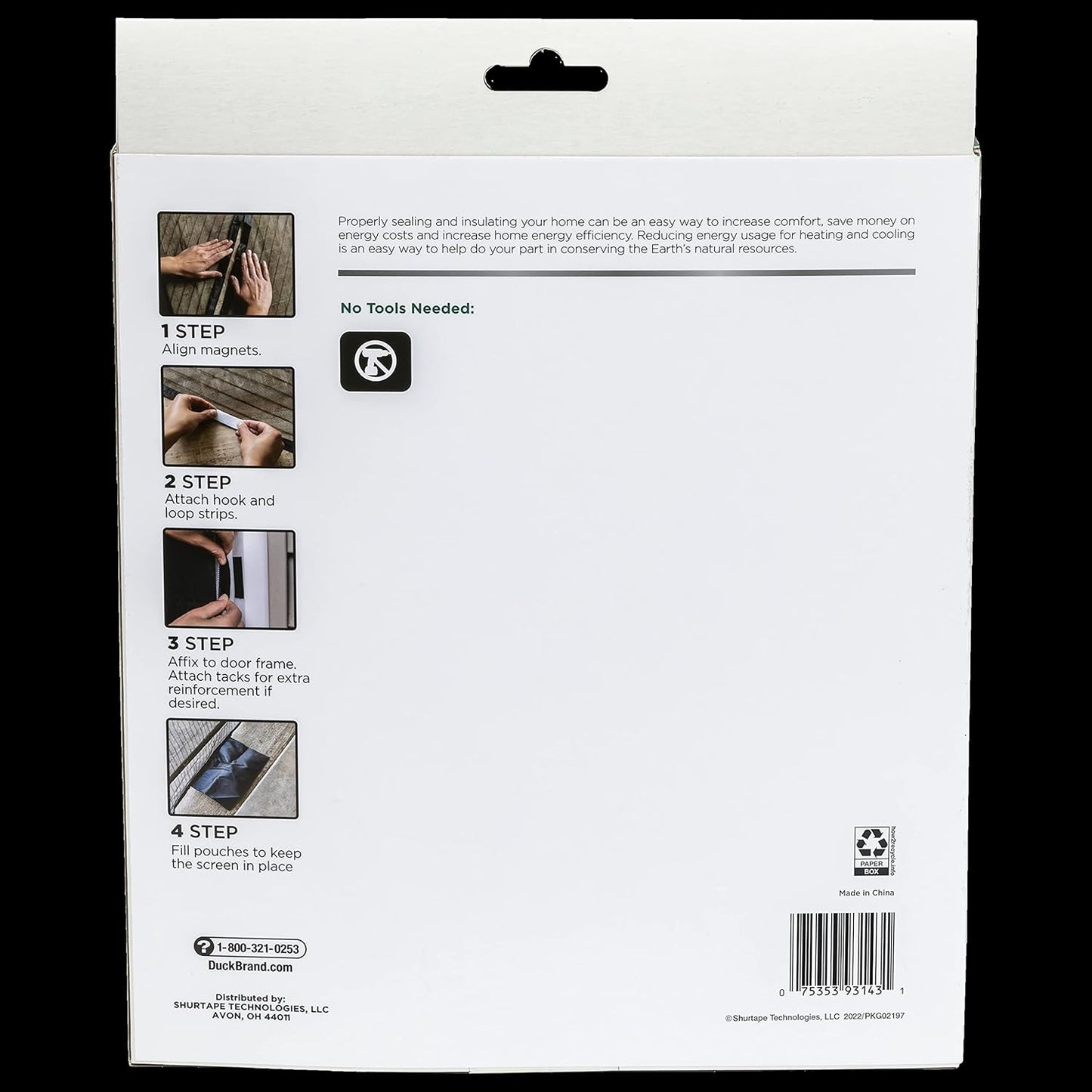 Duck Brand Hands-Free Magnetic Screen Door for Standard Width Door - Mesh Patio Door and Bug Screen with Magnets - 39 x 86 Inches, Black