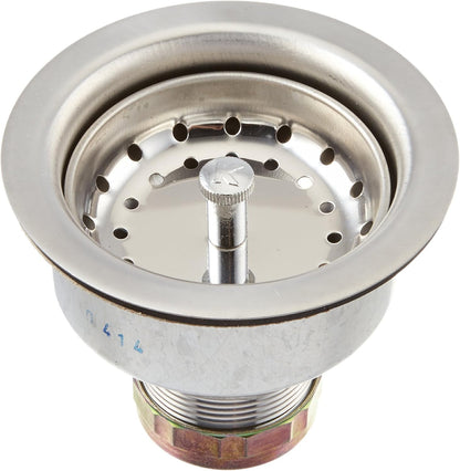 Keeney 1432SS Premium Deep Cup Sink Strainer with Fixed Post Basket, Stainless Steel