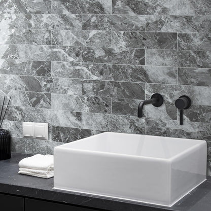 AULIGET 40-Piece Polished White Marble with Gold Peel and Stick Backsplash Wall Tiles, 3" x 12" PVC Faux Stone Stick on Tiles for Backsplash Kitchen, Bathroom, Laundry Room, Camper, Fireplace