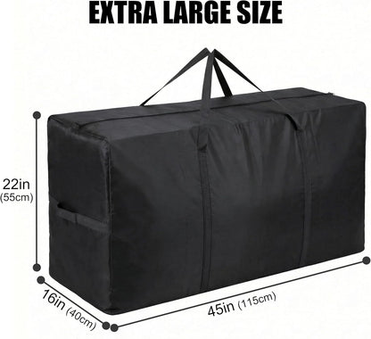 66 Gallon Extra Large Storage Bags, XXL Moving Bags with Zippers & Side Handles, Jumbo Big Storage Totes for Moving & Space-Saving Organization (Black, 66 Gallon, 1 Pack)