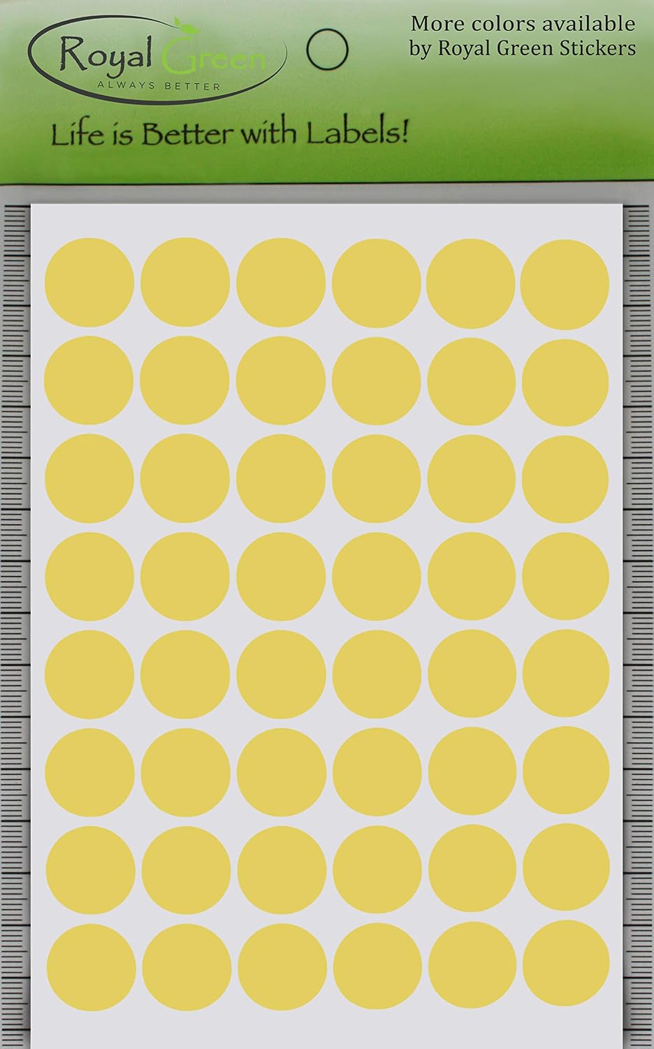 Royal Green Dot Sticker 11/16" Inch (17mm) Colored Labels in Purple - 2400 Pack - Colors B