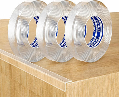 ZOMPAGO Baby Proofing Edge Protector Strip 1.4in x 13FT Clear Furniture Corner Guards for Toddlers Transparent Soft Sharp Edge Safety Bumpers Table Desk Fireplace Child Proof Protector Tape
