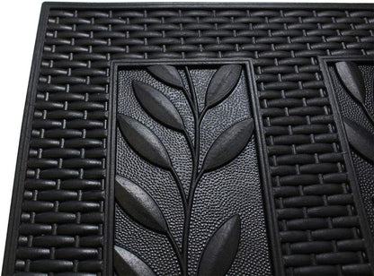 HAWK Heavy Duty Rubber Scraper Mat | Size 18" x 30" (45 x 75 cm) | 9mm Thickness | Anti Slip | Anti Fatigue | Great For Cleaning Boots & Shoes