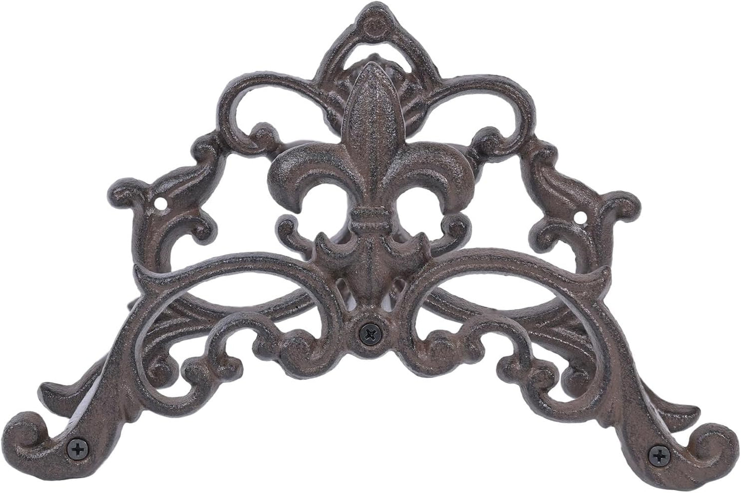 Cast Iron Garden Hose Holder, Wall Mount Hose Storage (Brown)