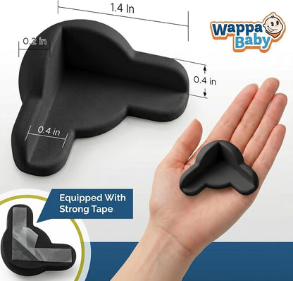 Silicone Corner Protectors for Baby Proofing – Soft Adhesive Corner Guards for Tables & Furniture, Child Safety Edge & Corner Bumpers. Protects Toddlers from Sharp Edges (12 Pack/Brown)
