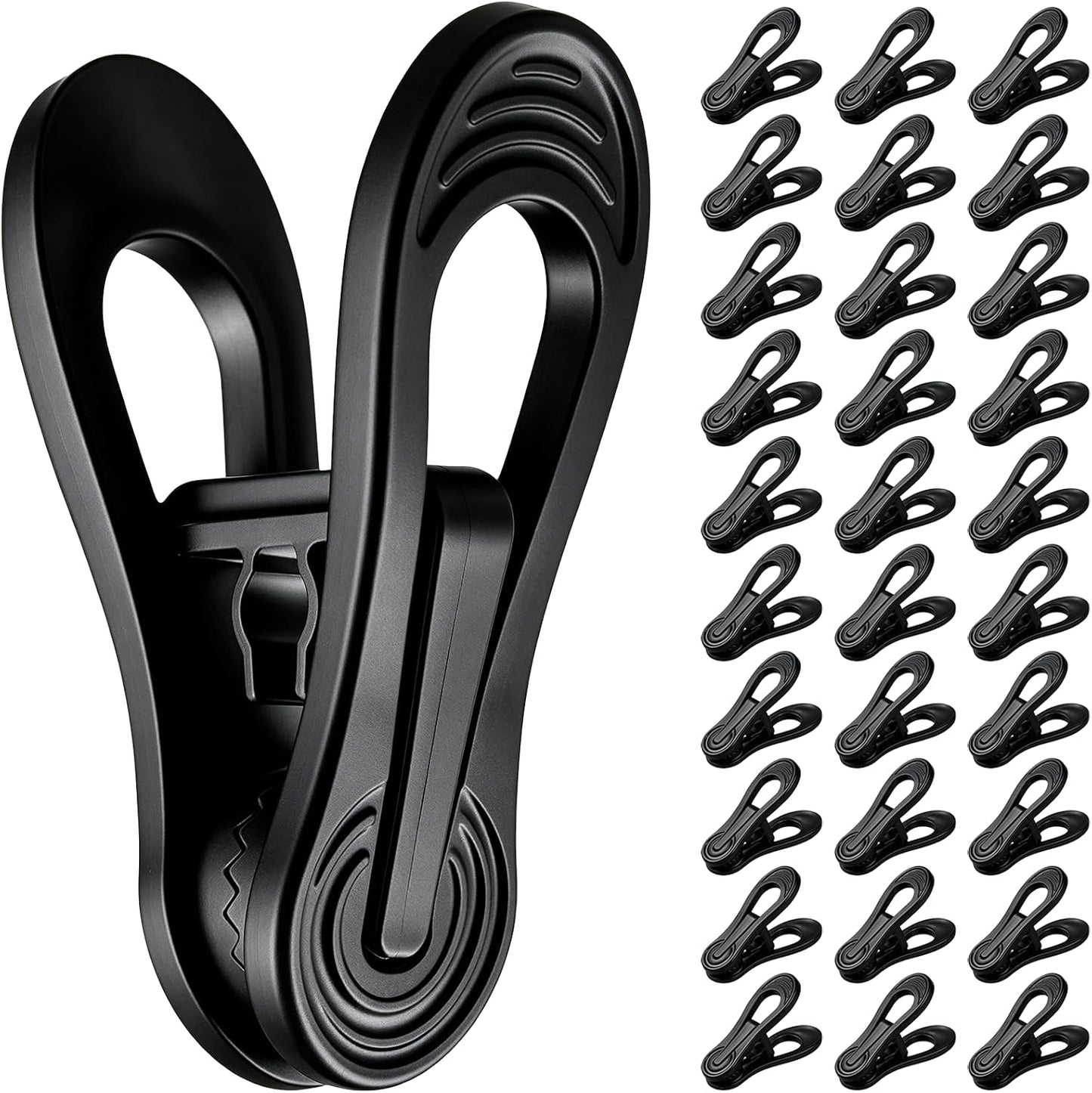 30 Pack Hanger Clips for Pants, Skirts, Baby Clothes, White | 2.6 Inch | Designed for Plastic Hangers | Flexible PP Plastic | Durable for Daily Use | Multi-Purpose Home Organization