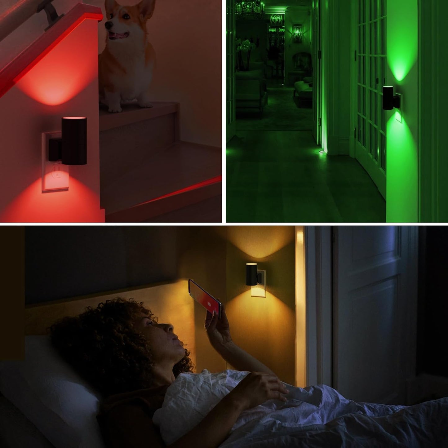 L LOHAS LED Night Light Plug in, Night Lights Plug into Wall, Light Sensor, 0-100LM Soft White 3000K, Dimmable Night Light, Modern Nightlight for Kids Bathroom Hallway Bedroom Kitchen Stairway, 2 Pack