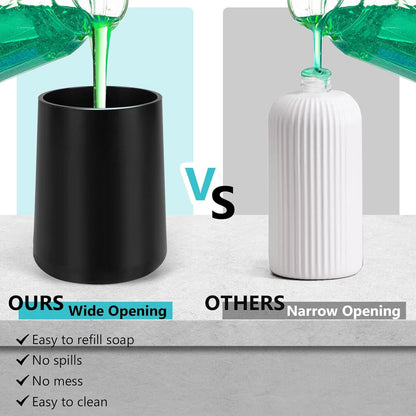 Automatic Soap Dispenser Foaming Touchless: 9oz Plastic Black Modern Rechargeable Electric Auto Foam Soap Dispenser - Bathroom Kitchen Hand Dish Lotion