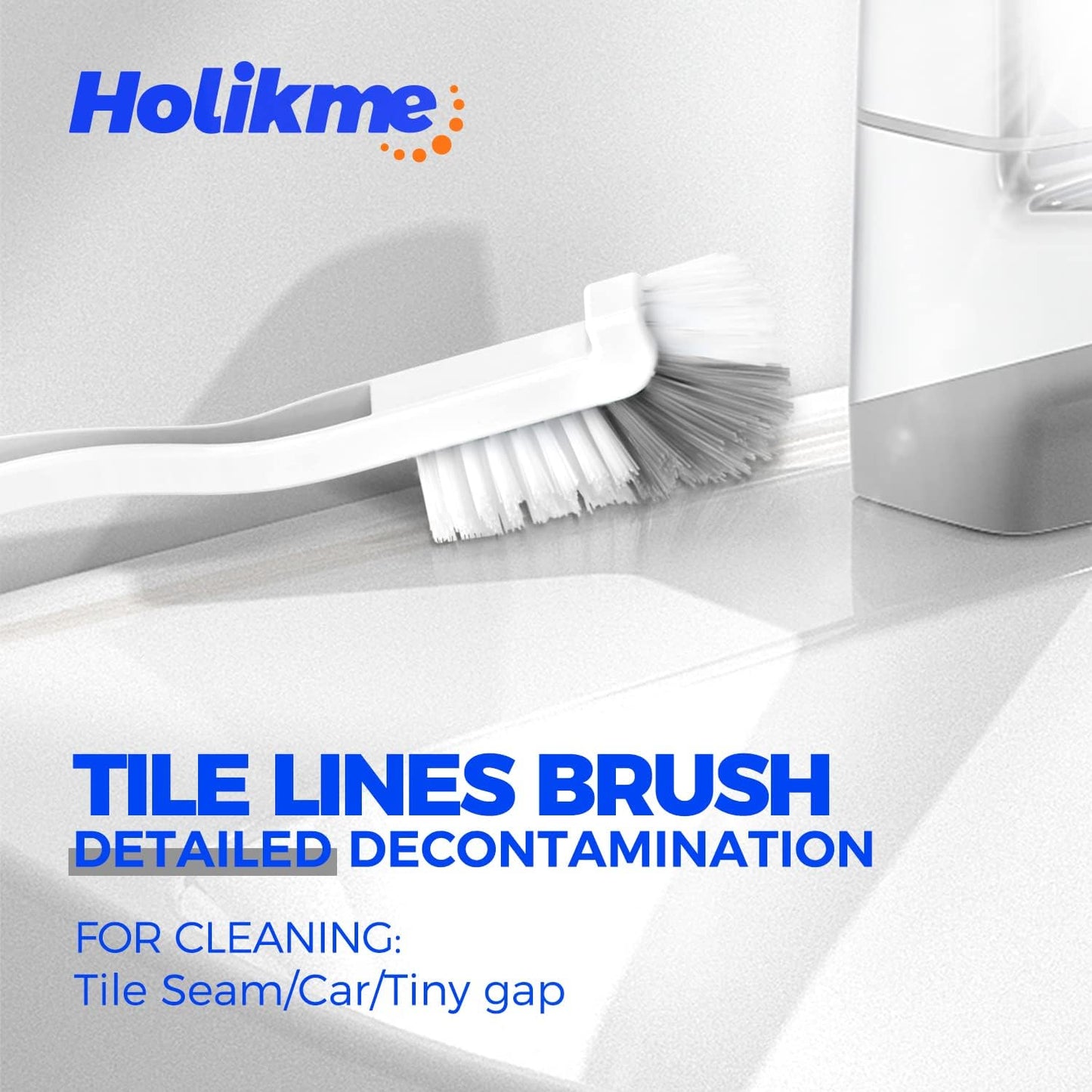 Holikme 7 Pack Deep Cleaning Brush Set, Scrub Pads with Scraper Tip for Pool Walls, Bathroom, Grout, Floor, Bike, Tub, Shower, Kitchen Surface (Green)