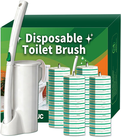 Disposable Toilet Bowl Brush with 36 Toilet Wand Refills Pads Replacement Heads, Toilet Cleaning Stick,Toilet Bowl Cleaner Wands Holder and Set, Toilet Cleaning System Starter Kit