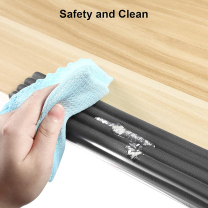 Baby Proofing Edge Corner Protector, 16.4 ft Edge Guards Padding with 3M Adhesive, Extra-Wide Soft Rubber Foam Padding, Furniture,Sharp Edge Safety Corner Edge Bumper Guard-Brown