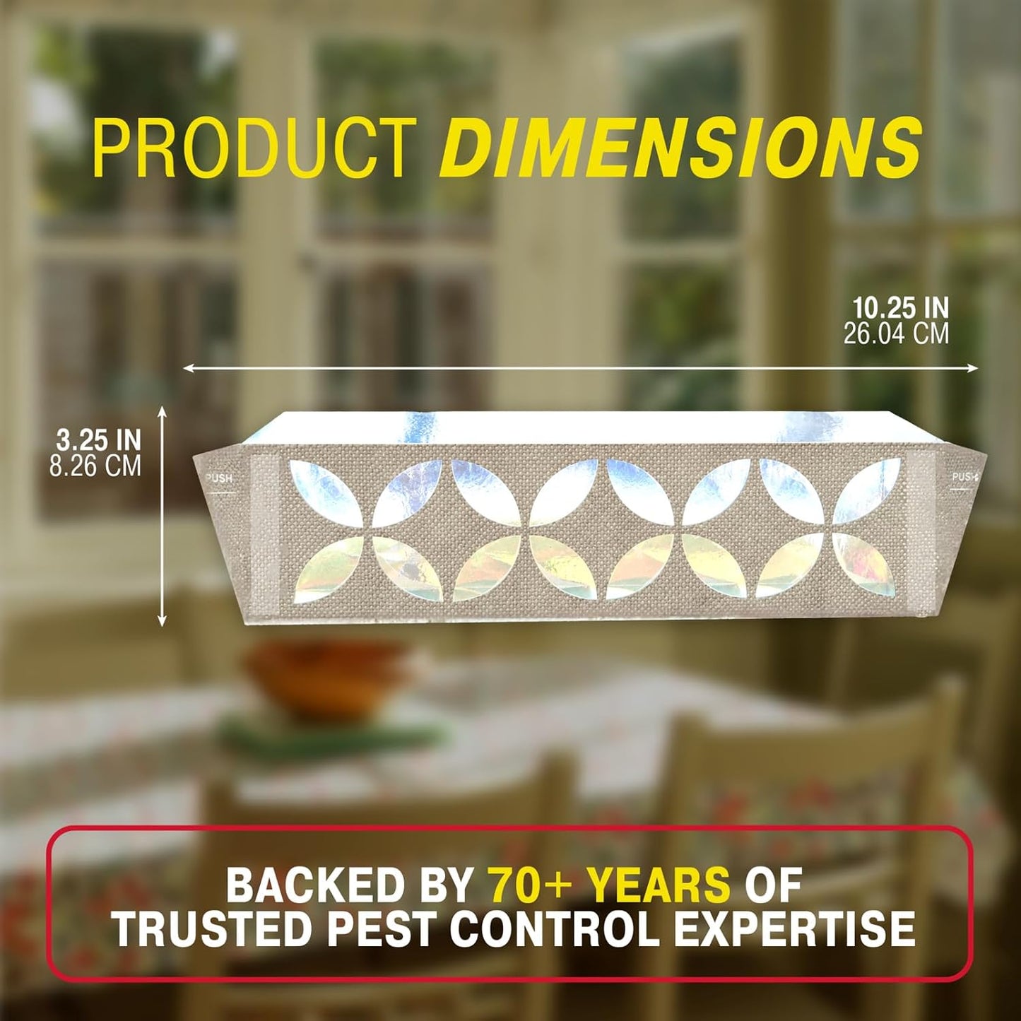 Catchmaster Window Fly Traps 12-Pack, Designed to Disguise House & Fruit Fly, Gnats, Adhesive Strips for Indoor, Disposable Bug Catcher, Insect Sticky Glue Traps, Pest Control for Home & Kitchen