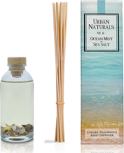 Urban Naturals Smoked Vanilla Reed Diffuser Set with Vanilla Bean, Sandalwood & Leather | Made in the USA - Colors B