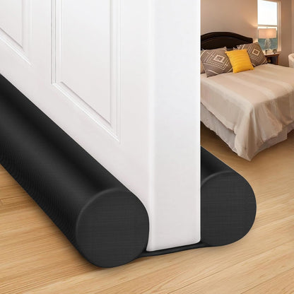 MAXTID Large Door Draft Stopper for Bottom of Doors 36” Under Door Sweep Noise Blocker Black Gap Stoppers Adjustable Doors Seal Sweep Guard Draft, Window Breeze Stoppers, Home Essentials Gadgets