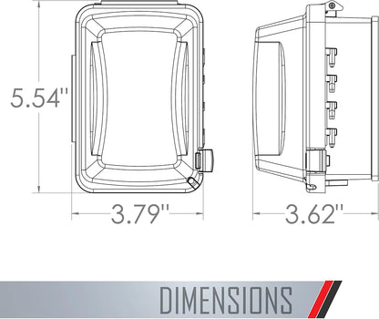 TayMac MM510C Single-Gang Horizontal/Vertical Weatherproof Receptacle Cover, 3.75 Inches Deep, Clear