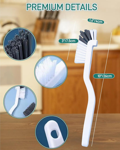3 PCS Crevice Scrub Brush, Angle Cleaning Brushes for Kitchen Stiff Bristle Brushes for Sink/Tile/Shower/Corners/Crevice