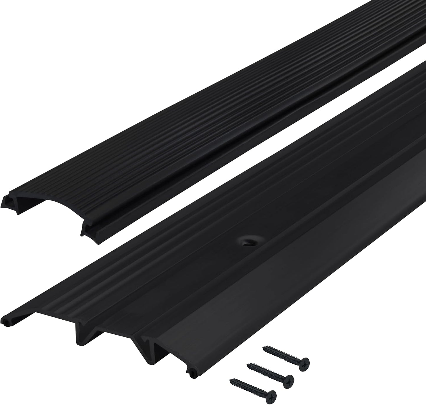 M-D Building Products 08102 3-3/4 in. x 3/4 in. x 36 in. Silver Aluminum and Vinyl Heavy-Duty Low-Profile Threshold