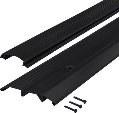 M-D Building Products 08102 3-3/4 in. x 3/4 in. x 36 in. Silver Aluminum and Vinyl Heavy-Duty Low-Profile Threshold