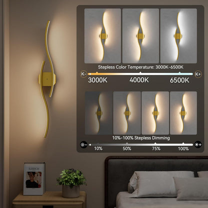 hunhun Battery Operated Wall Sconces Set of Two, Wireless Wall Sconce with Remote Control, Black Rechargeable Sconces 3000K-6500K, RGB Dimmable Wall Lights for Living Room, Hallway, Bedroom (2 Pack)