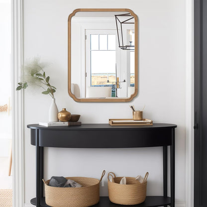 WallBeyond Full Length Mirror Wall Mounted 65"x22", Rustic Wooden Frame Floor Mirror, Large Full Body Mirror for Bedroom, Leaning or Hanging Against Wall, Natural