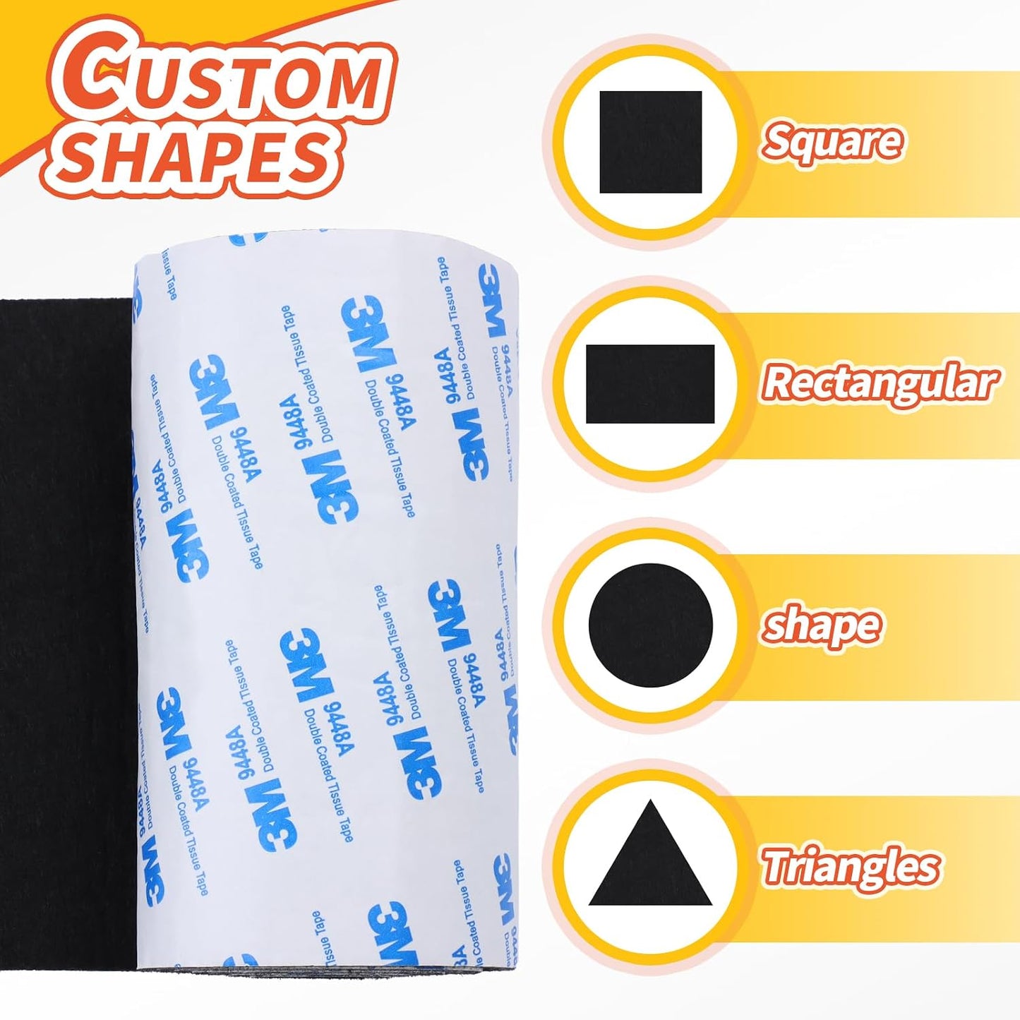 Felt Furniture Pads 120 PCS, Non Slip Self Adhesive Felt Pads Chair Leg Floor Protectors for Furniture Feet Wood Hardwood Floors, 1 inch Round, Black