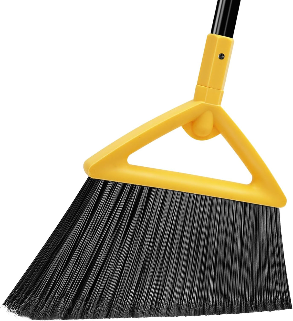 Heavy Duty Broom Outdoor and Indoor, 2 Pack Upgraded Commercial Angle Brooms, Perfect Yellow Broom of House, Kitchen, Garage, Courtyard