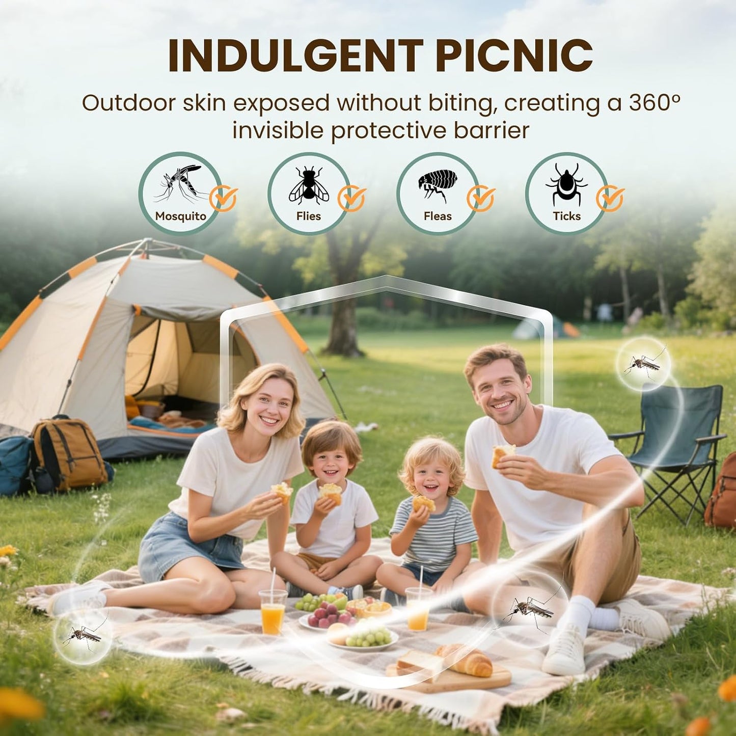 Mosquito Repellent 18 Pouches for Patio & Outdoor, Natural Mosquito Repellent for Yard, Indoor Mosquito Control for Room & Bedroom, Keep Mosquito Away for Camping, RV, and Home