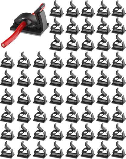 Tendiren 30PCS Hooks Heavy Duty Cable Clip Hangers with Adhesive Strips, Waterproof for Outdoor String Lights
