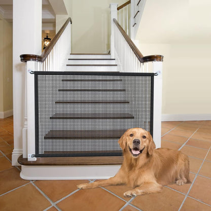 Cupount Dog Screen Mesh Gate for Stairs Pet Gates for The House: for Doorways Stairways Indoor 29 inches Tall, 38 inch Wide, Fits 32-35 inch Openings