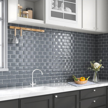 Yoillione Peel and Stick Backsplash for Kitchen: Self Adhesive Wall Tiles for Bathroom - Vinyl Thick Back Splash Tile (10, Light Coffee)
