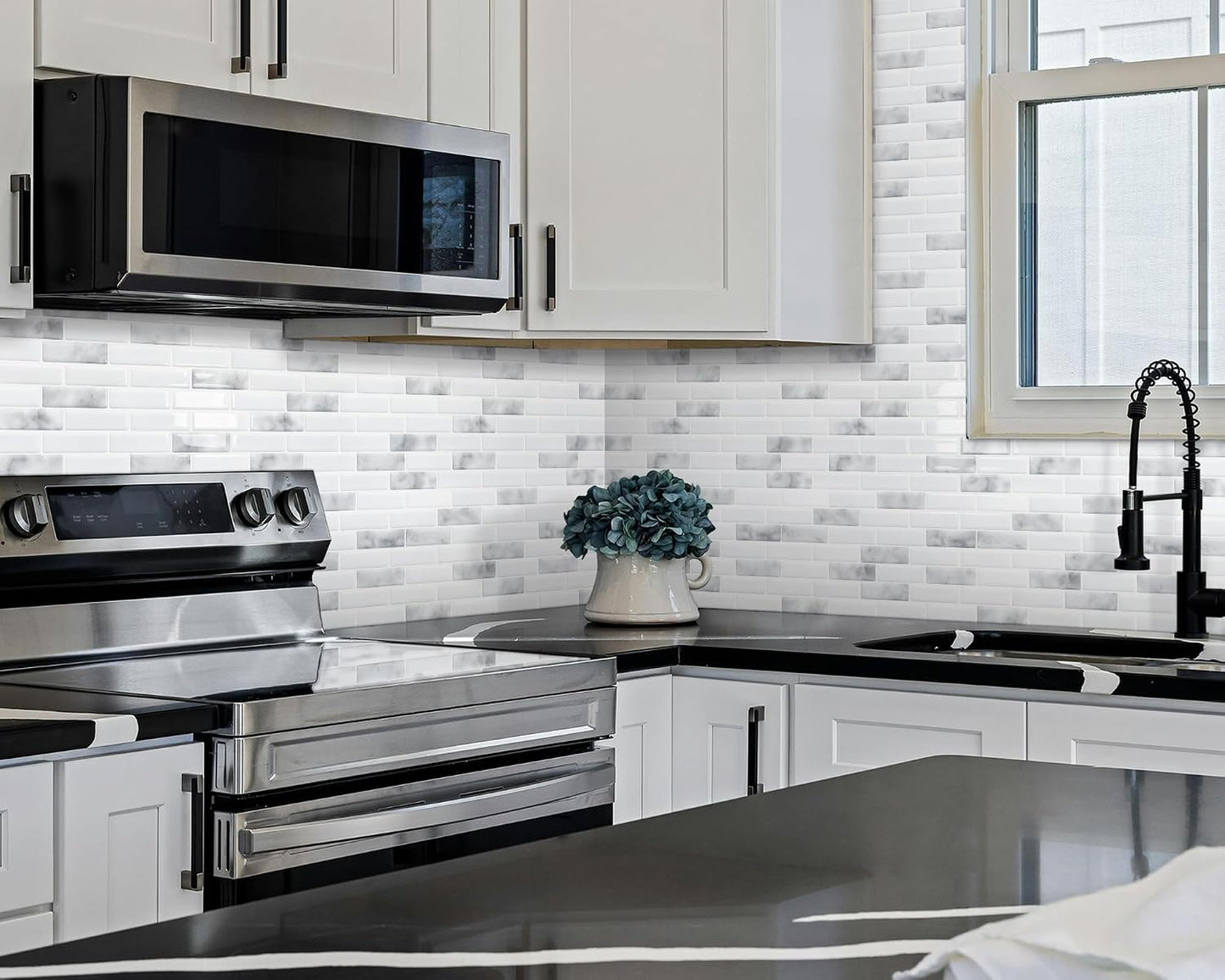 Peel and Stick Backsplash 3D Self Adhesive Wall Tile Brown 10 Sheet | Thick,Sticky,12"x12",Marble,for Kitchen,Bathroom