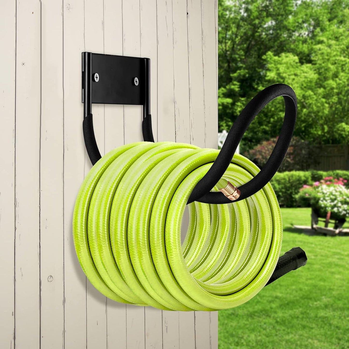 Hose Hanger, Heavy Duty Metal Hose Holder Wall Mount, Hook for Garden Hose/Expandable Hose/Hose Reel/Water Hose/Pocket Hose/Flexable Hose/Magic Hose 100 Ft