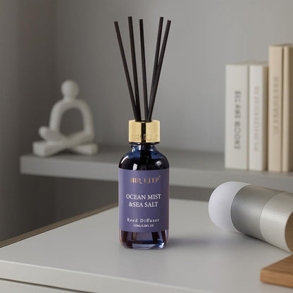 Airkeep Reed Diffuser Oil Set with Reed Sticks,Vanilla Aromatherapy Oil Scent Diffuser for Home Office Bathroom Decoration Perfume and Gifts 3.38 oz/100ml