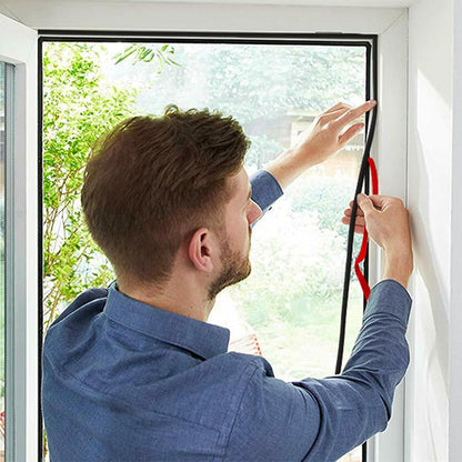 [New Upgrade] 19.7Ft Silicone Door Weather Stripping Door Seal Strip for Doors & Windows, Multi-Layer Soundproof Chamber Design, Self-Adhesive, Seal Large Gaps, Easy to Cut & Install