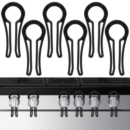 Stove Knob Locks for Kids Safety (6 Pack, Black) – Universal Fit for 0.1"-0.46" Gaps, Baby Proof Stove Knob Covers for Gas & Electric Stoves, Prevent Gas Leak & Burns