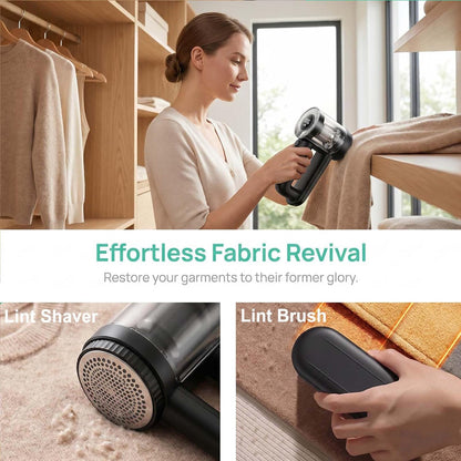 2-in-1 Fabric Shaver, 3-Speed Rechargeable Lint Shaver with Digital LED Display, Electric Sweater Shavers to Remove Pilling from Clothes, Furniture, Couch and Blanket, Type-C Fast Charging