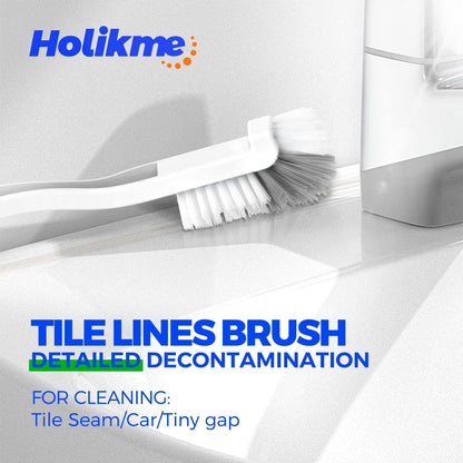 Holikme 7 Pack Deep Cleaning Brush Set, Scrub Pads with Scraper Tip for Pool Walls, Bathroom, Grout, Floor, Bike, Tub, Shower, Kitchen Surface (Green)