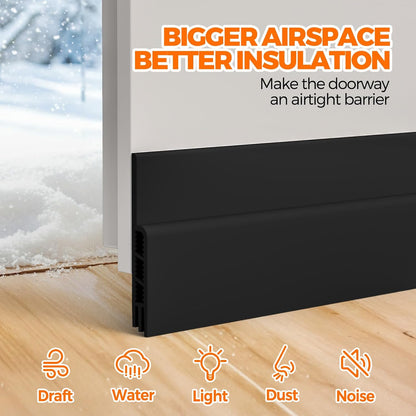Holikme Door Draft Stopper Under Door Draft Blocker Insulator Doors Sweep Weather Stripping Noise Stopper Sheets, Rolls & Strips Strong Adhesive, White